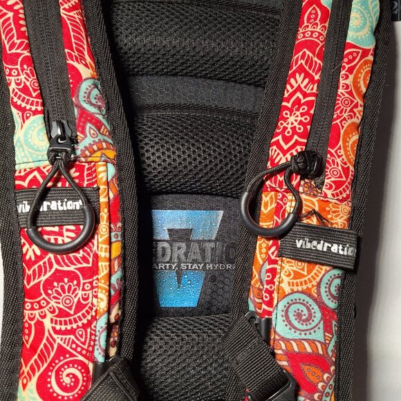 Vibedration Hydration Backpack w/o bladder -turquoise/orange pattern - Used main image 8